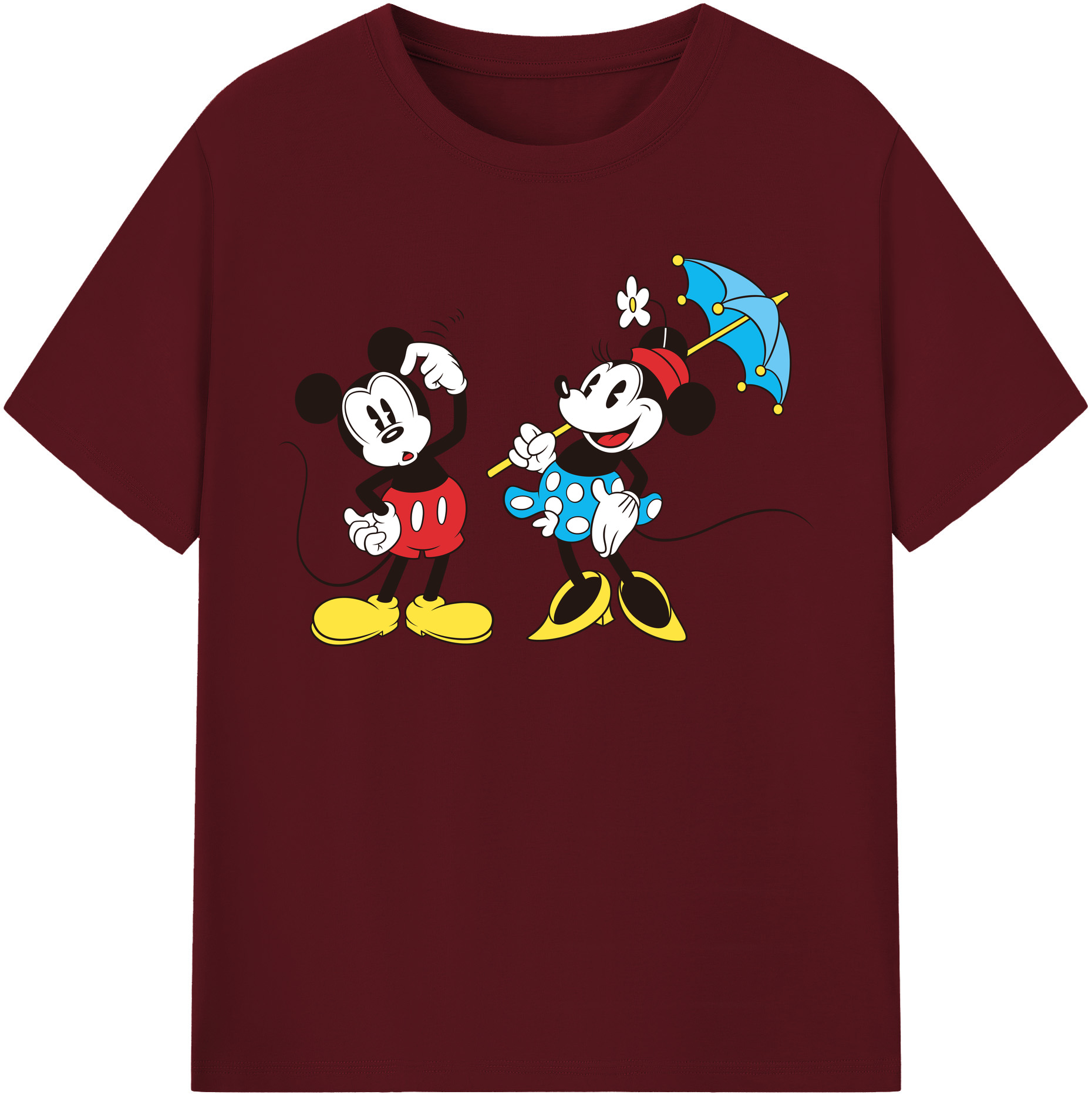 （画像用） ミッキーマウス Mickey Mouse 綿100％半袖Tシャツ（フロントプリント）